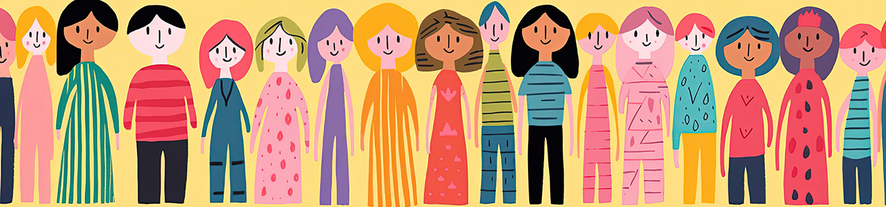 A diverse group of young people - representing belonging.