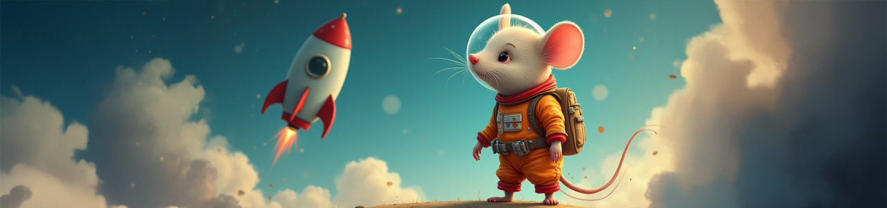 A mouse goes to space